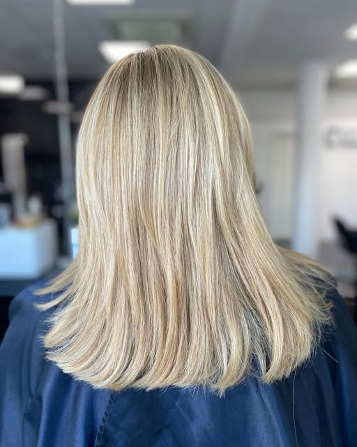 Efter: honungsblond hårton