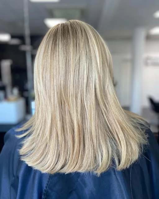 Efter: honungsblond hårton